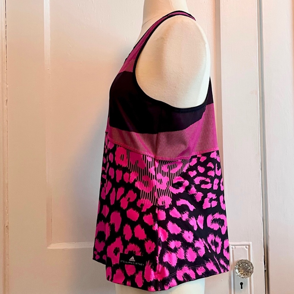 Stella McCartney x Adidas Hot Pink & Black Barricade Active Tank / Gym Top LARGE - Picture 5 of 10
